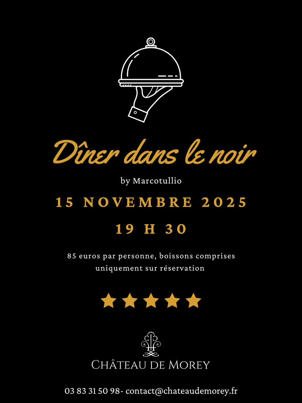 Dîner dans le NOIR - 15 novembre 2025