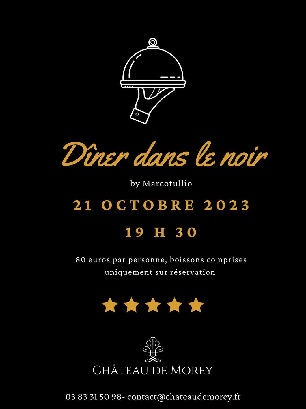 Bon Nuit + Diner dans le Noir = 21 octobre 2023