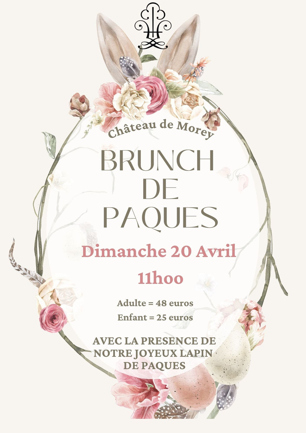 Brunch de PAQUES 20 AVRIL - 11HOO